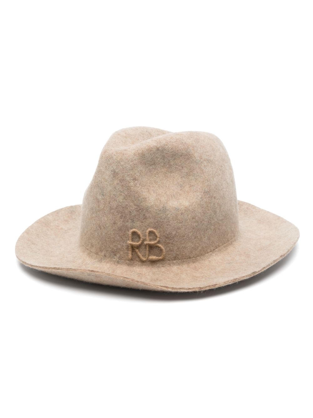 brushed-finish fedora hat