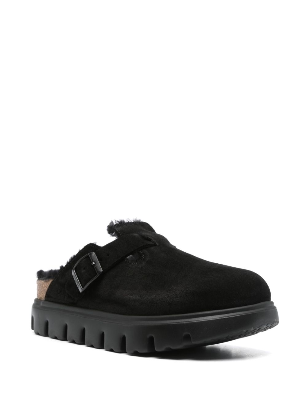 Birkenstock Boston PAP muiltjes - Zwart