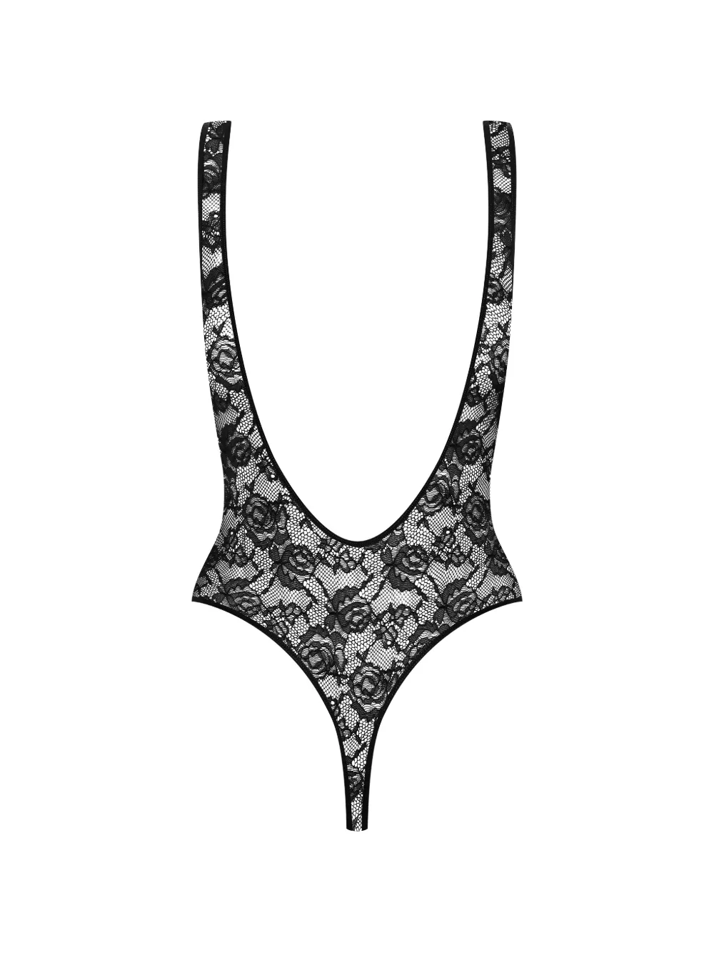  Maison Close Flashback Backless Bodysuit - Black 