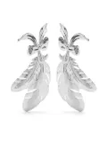 SHUSHU/TONG x YVMIN layered feather earrings - Silver