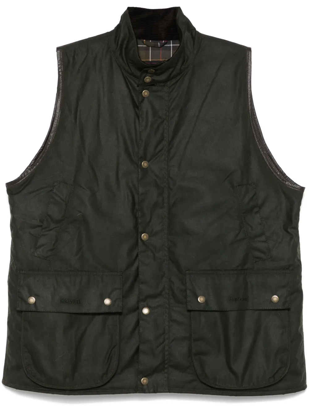 Barbour x Baracuta Waxed Gilet Green