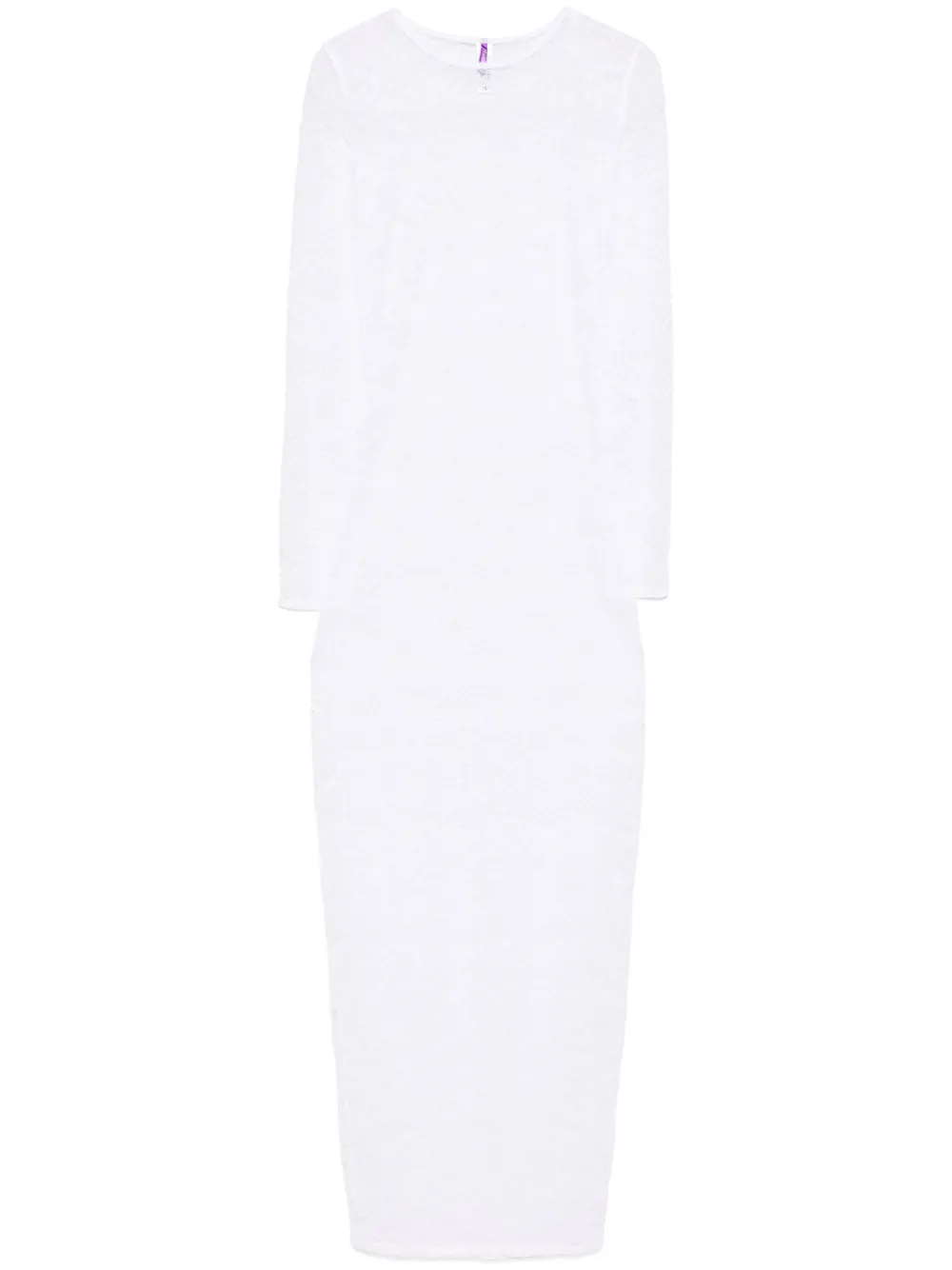 Maison Close Midi-jurk met kant Wit