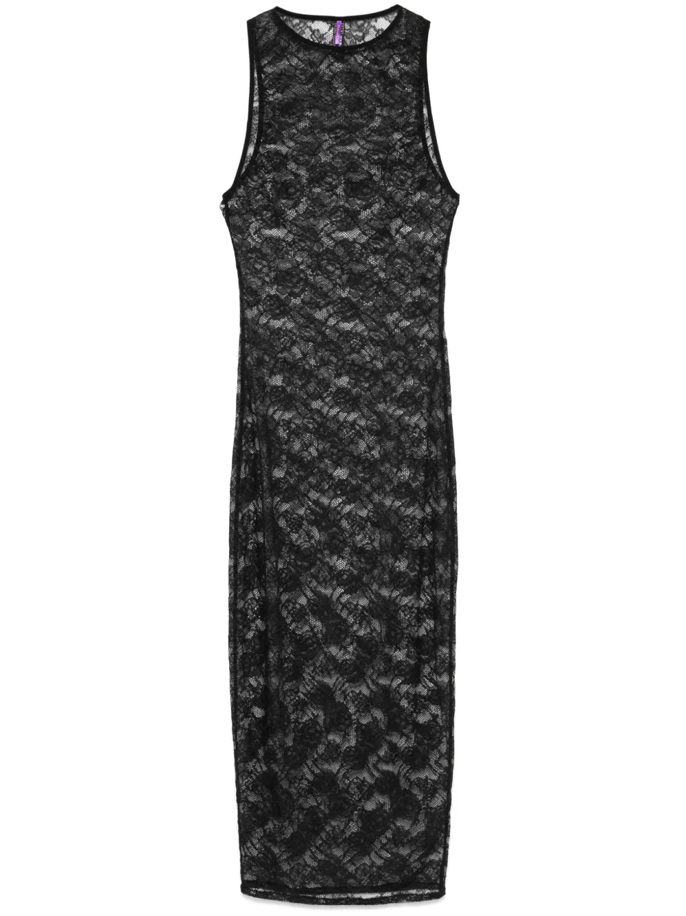 Maison Close Midi-jurk met kant Zwart