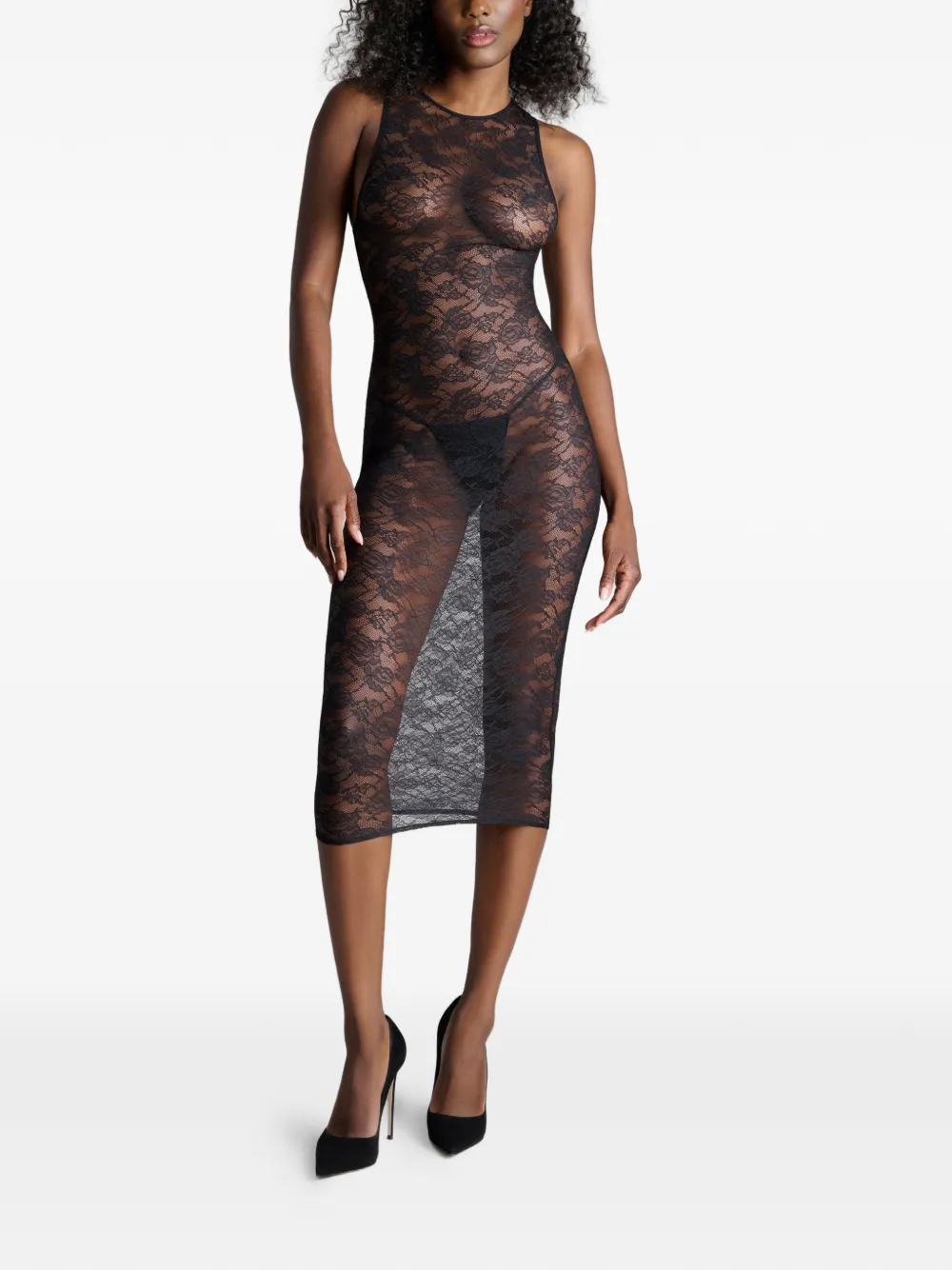  Maison Close Flashback Midi Dress - Black 