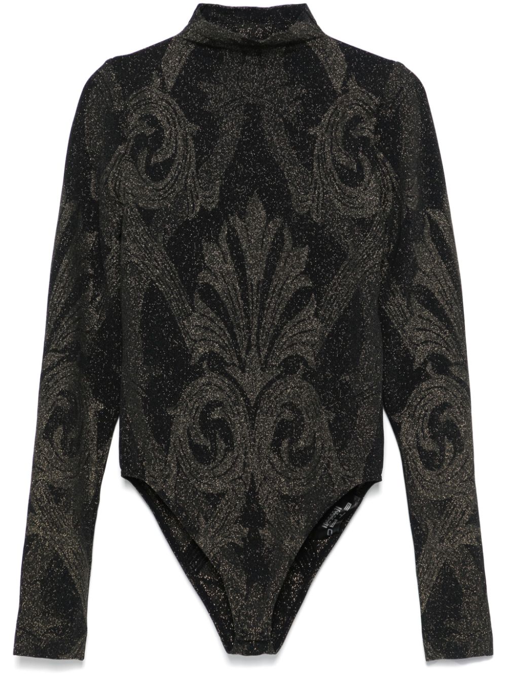 metallic jacquard bodysuit