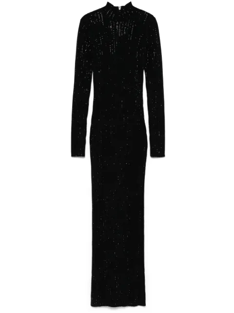 David Koma rhinestone knitted maxi dress