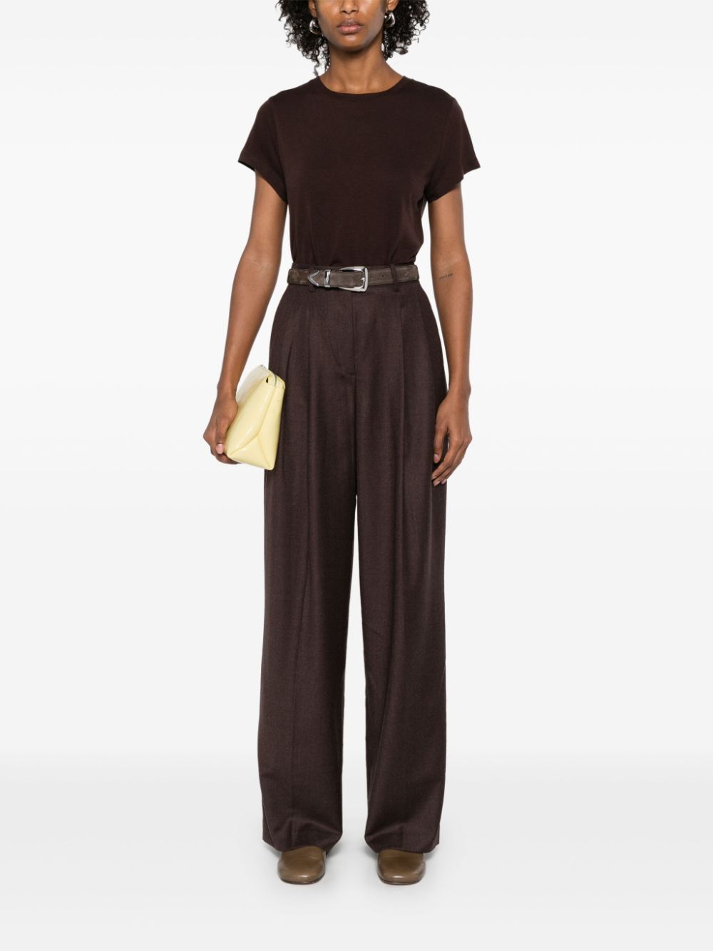 Theory double-pleated trousers - Bruin