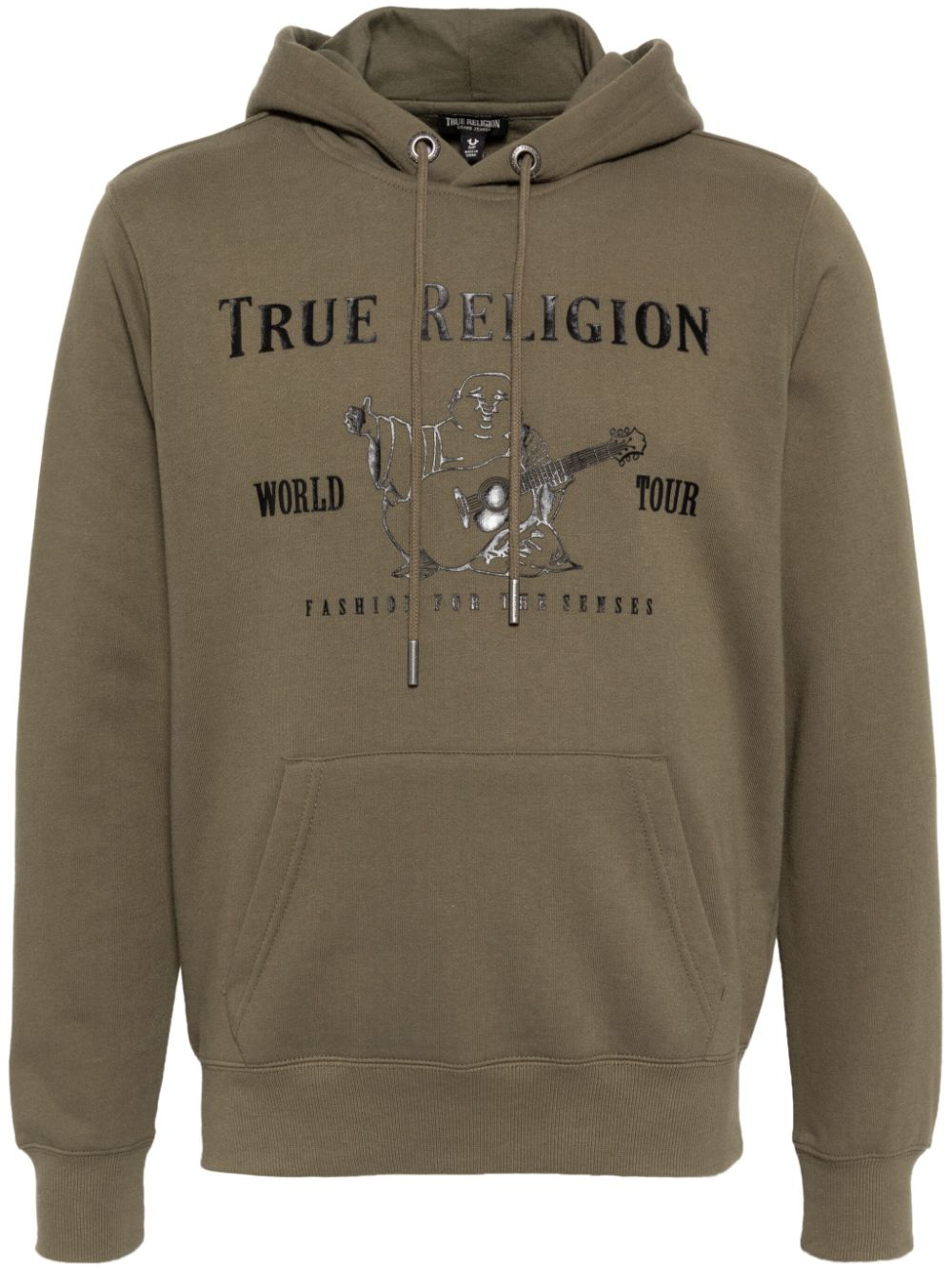 True Religion printed hoodie - Green