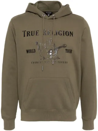 【M】TRUE RELIGION スカルプリント パーカー　オリーブ True Religion プリント パーカー | グリーン | FARFETCH JP