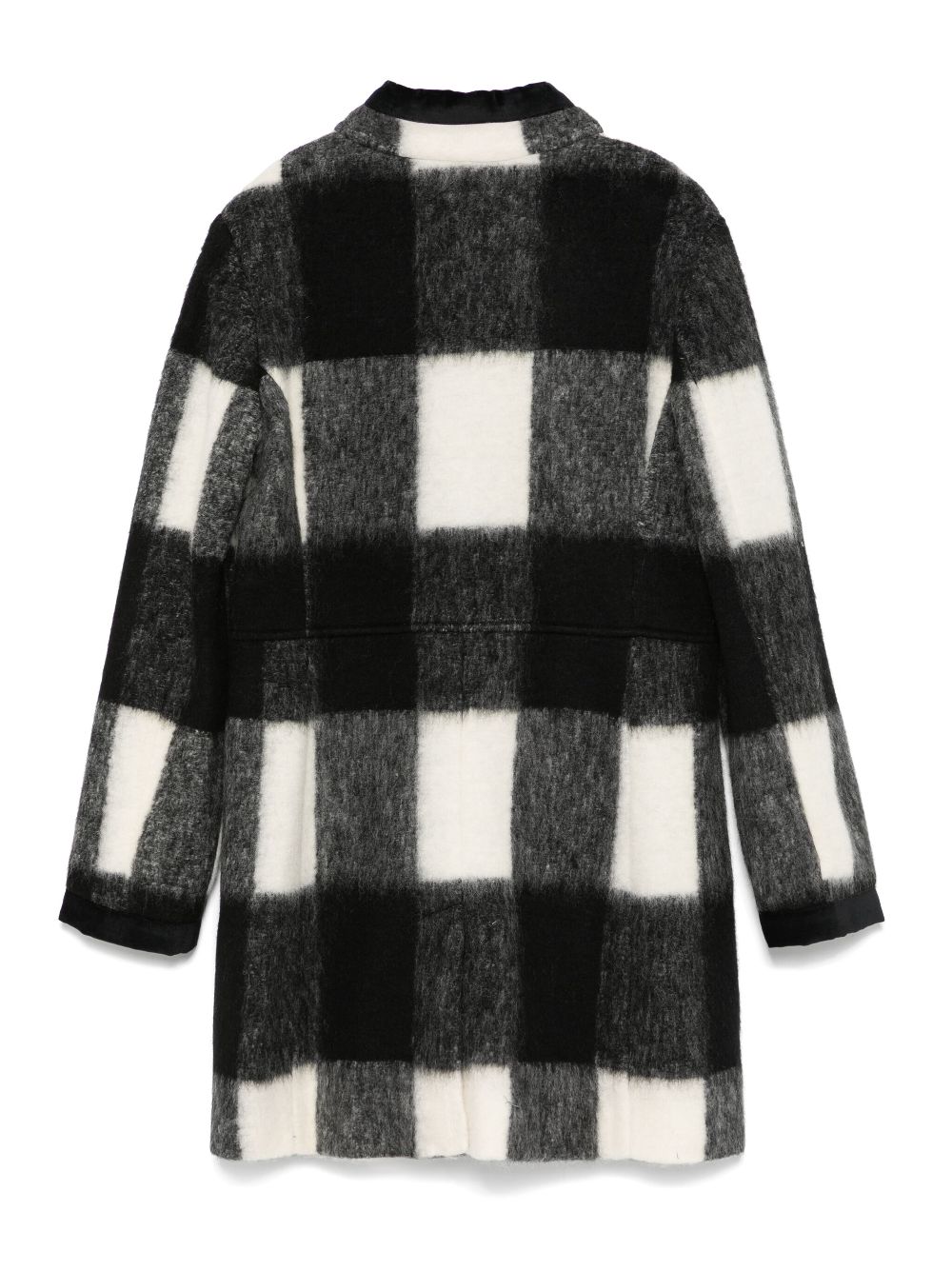 Fay Kids checked coat - Zwart