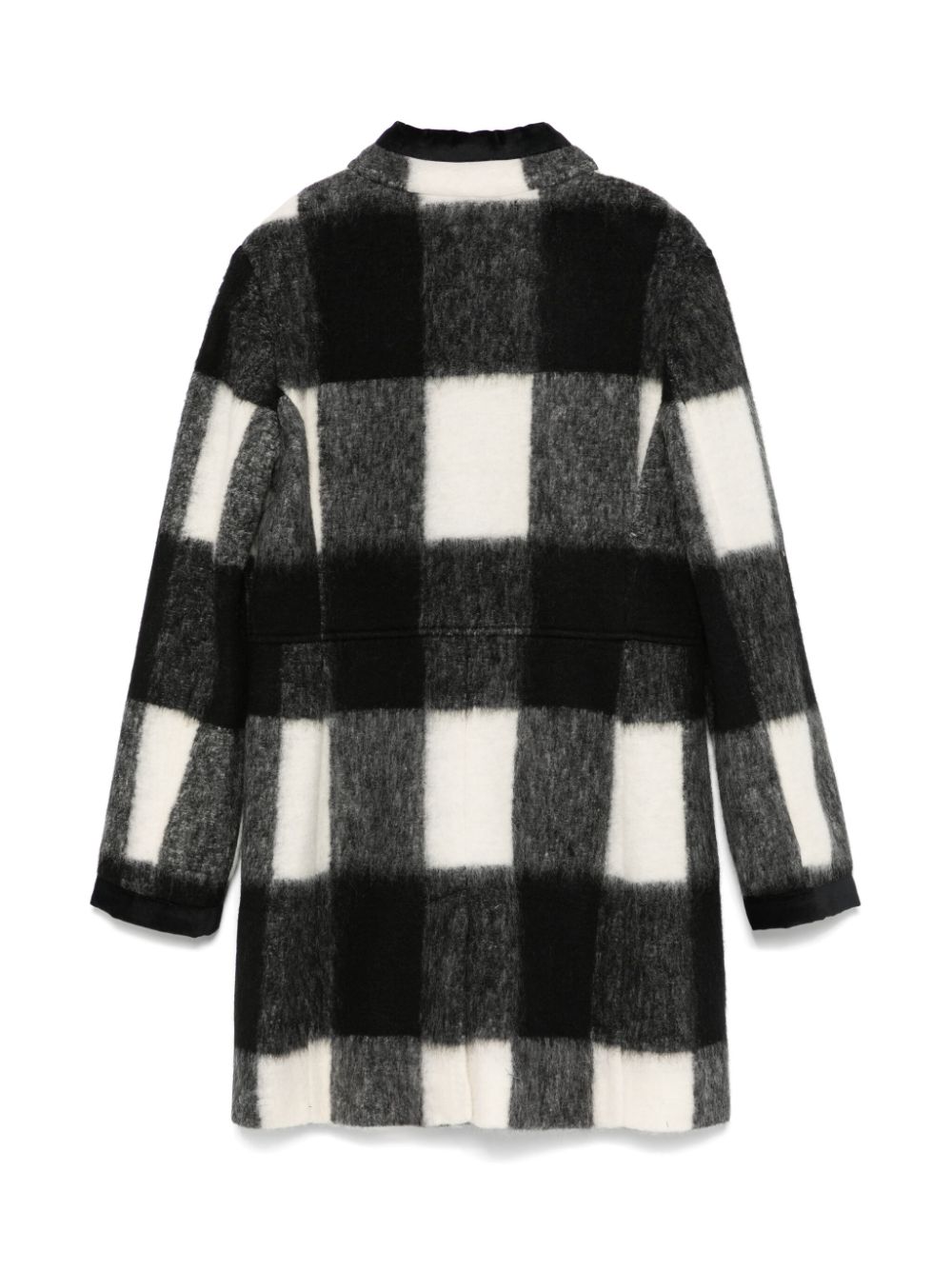 Fay Kids checked coat - Black