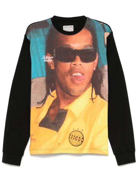 KidSuper x Ronaldinho-printed long-sleeves T-shirt