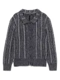 Fay Kids cable-knit cardigan - Blue