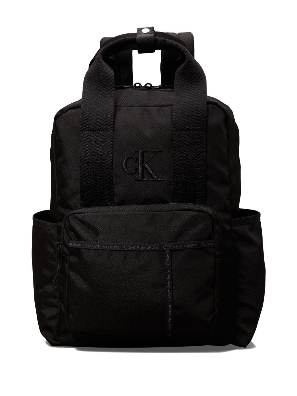 Calvin Klein Kids logo-embroidered backpack - Black