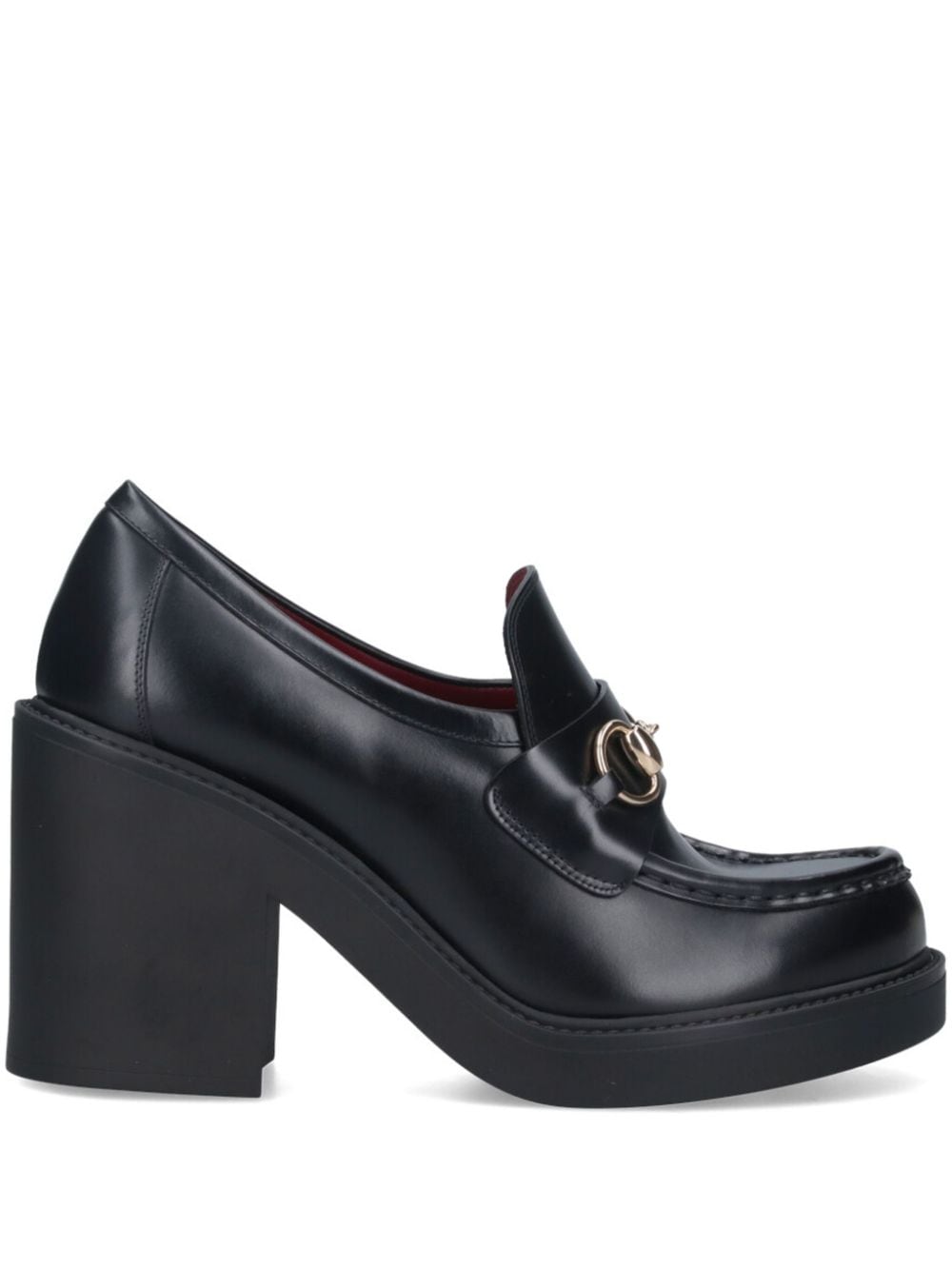 Gucci 100mm Horsebit platform loafers – Black