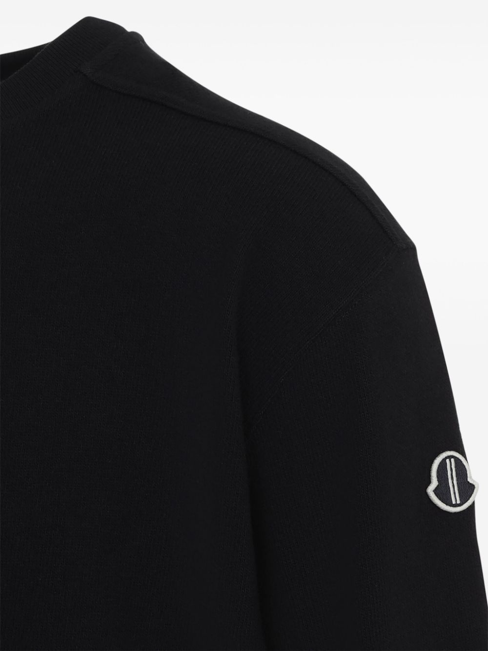 Moncler logo-patch cotton sweatshirt - Zwart