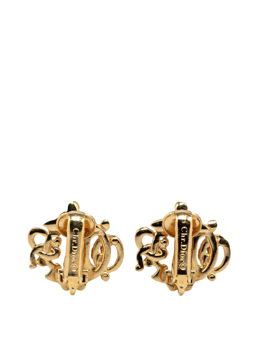 Christian Dior Pre-Owned 1980-1990 CD vergulde oorclips - Goud