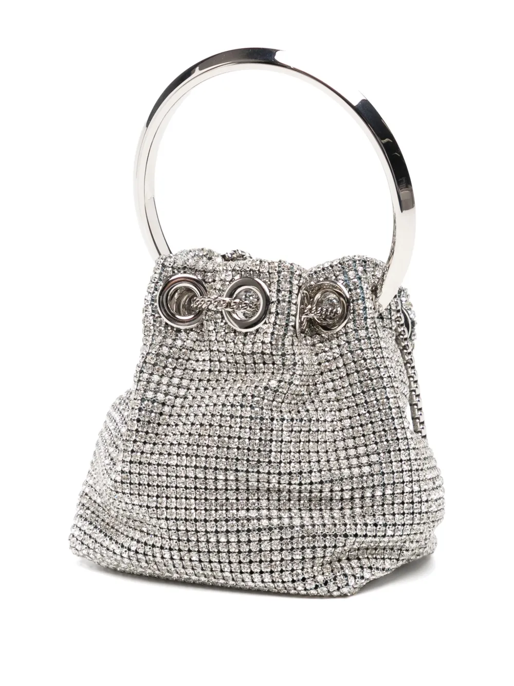 Jimmy Choo Bon mini bucket-tas Zilver
