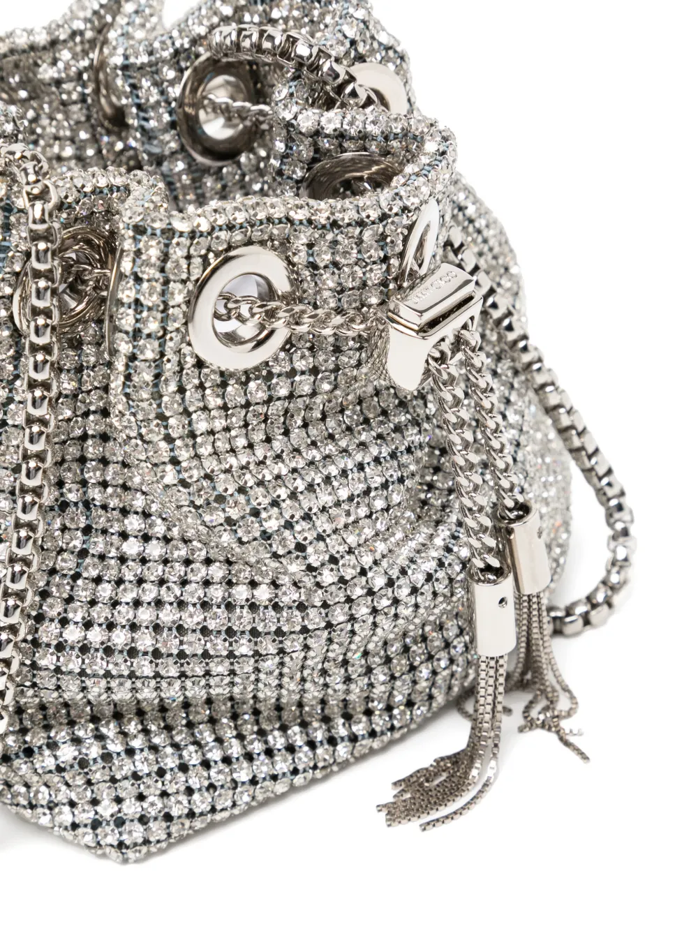 Jimmy Choo Bon mini bucket-tas Zilver