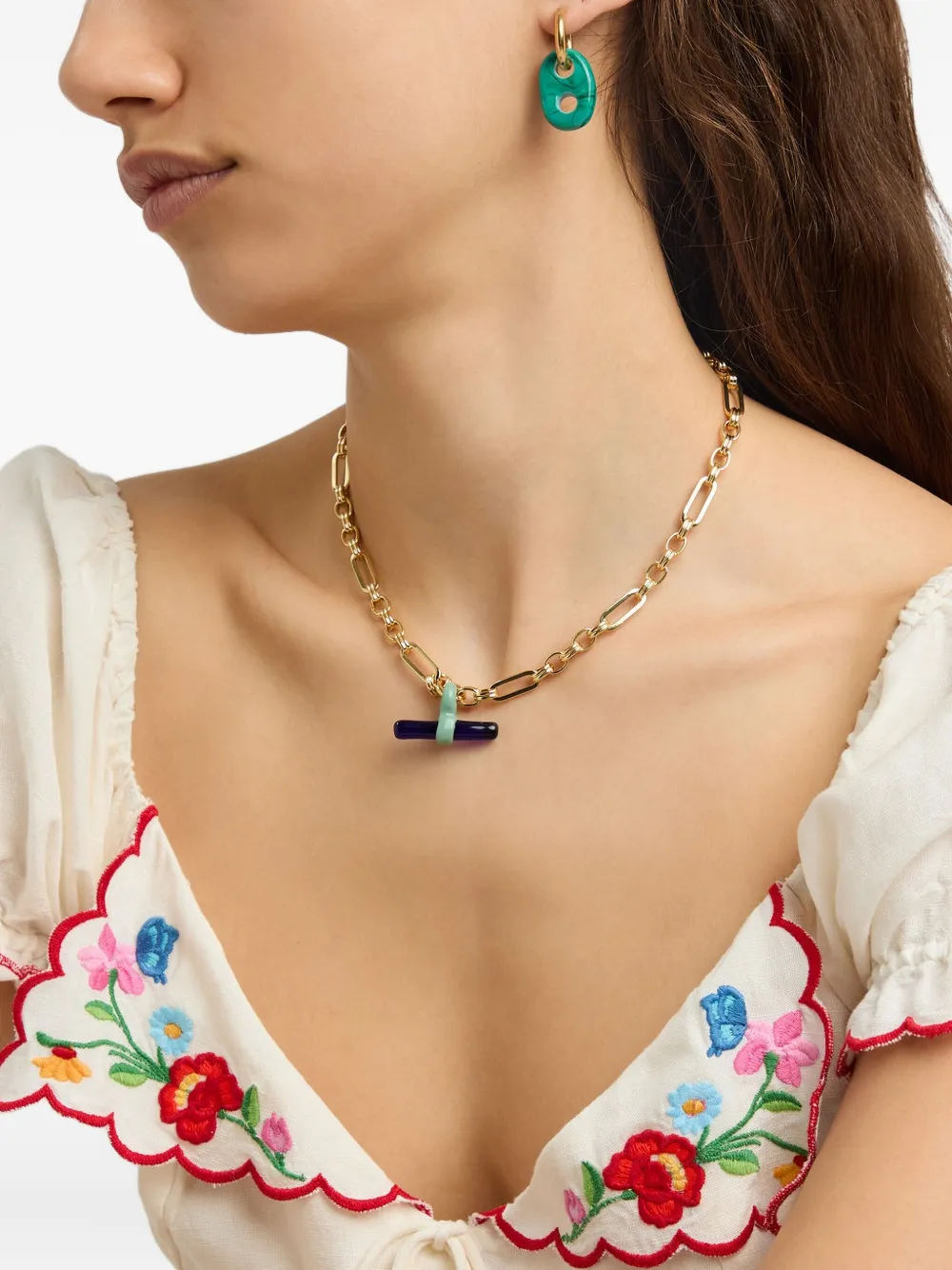 Sandralexandra collier en chaîne à détail de verre | Image 2