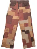 Glass Cypress military patchwork jeans - Brown