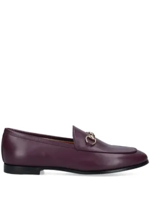 GUCCI フラット　バレエシューズ　レザー　ダークパープル　CG柄　36 GUCCI フラット バレエシューズ レザー ダークパープル CG柄 36