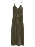 Gold Hawk velvet jumpsuit - Green