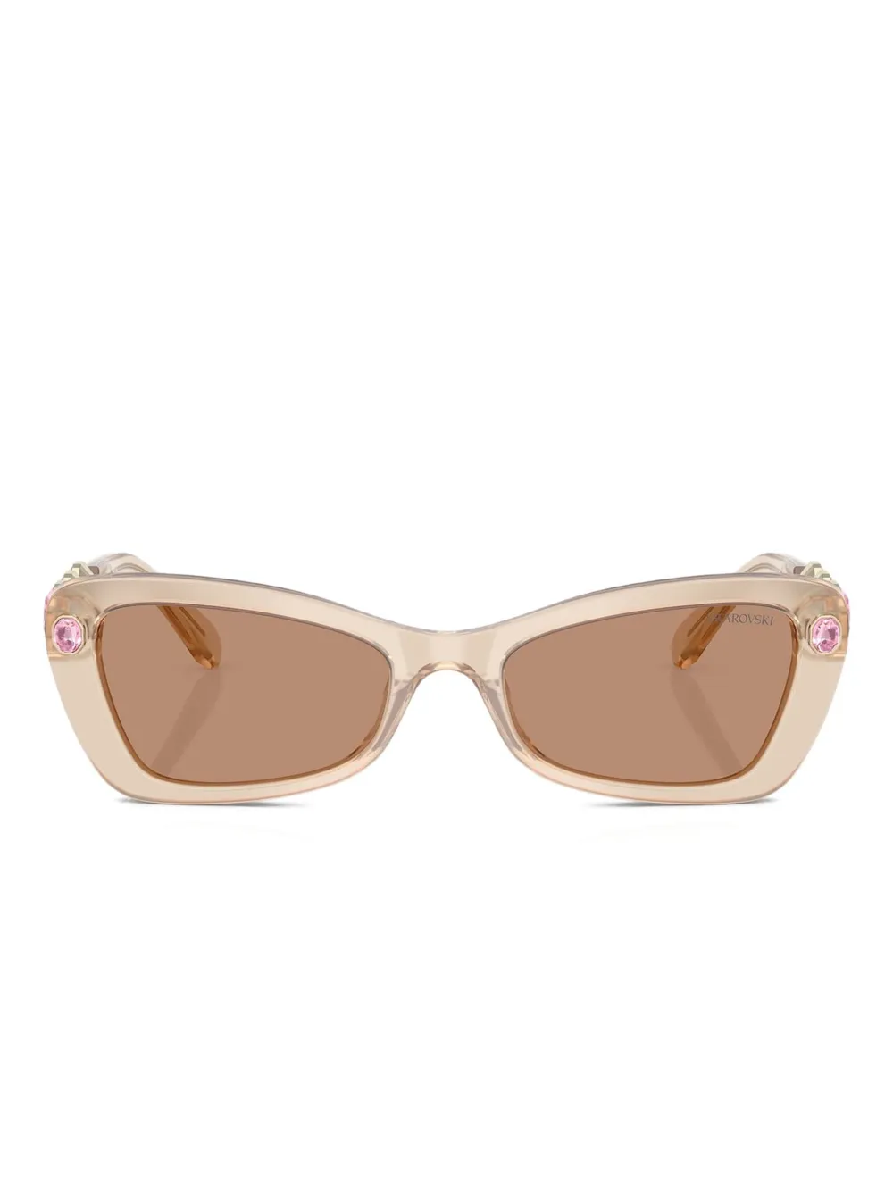 Swarovski Eyewear Occhiali da sole cat-eye con decorazione - Rosa