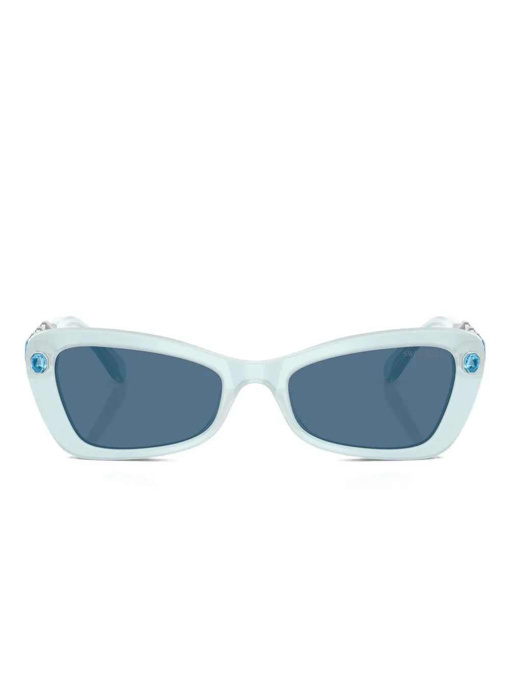 Swarovski Eyewear Occhiali da sole cat-eye con decorazione - Blu