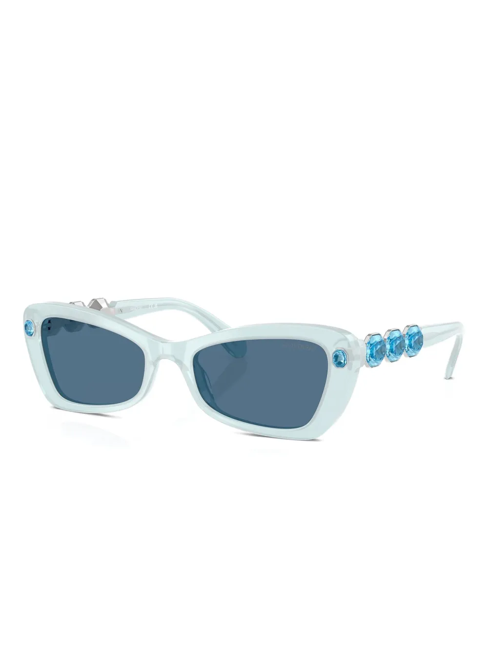 Swarovski Eyewear Zonnebril met cat-eye montuur en kristallen - Blauw