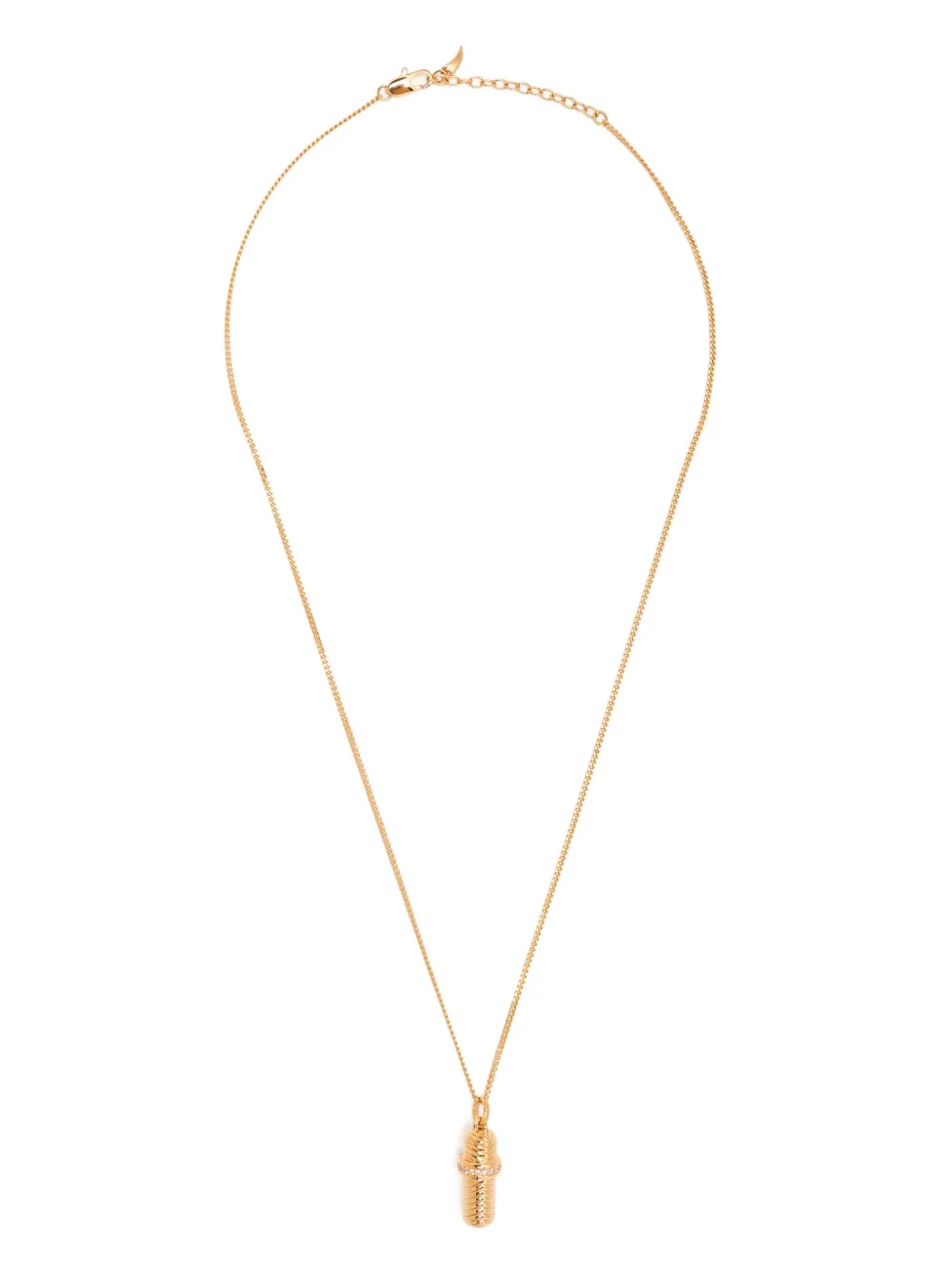 Missoma Message In A Bottle Ridge Pendant Necklace In Gold