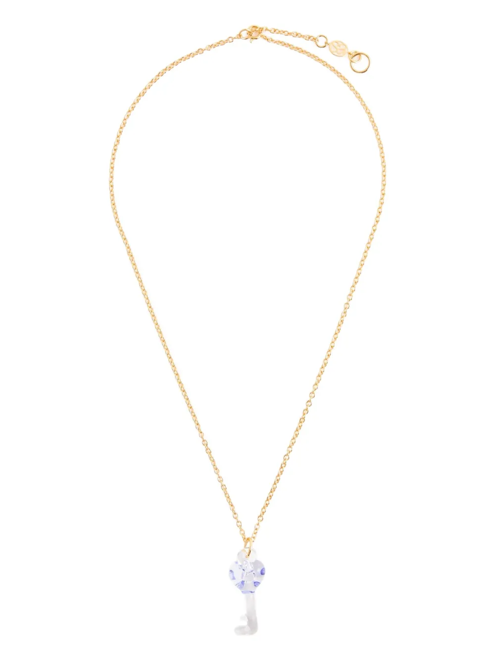 Sandralexandra heart-key trace-chain necklace - ゴールドトーン Sandralexandra heart-key trace-chain necklace - ゴールドトーン