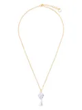 Sandralexandra heart-key trace-chain necklace - Gold