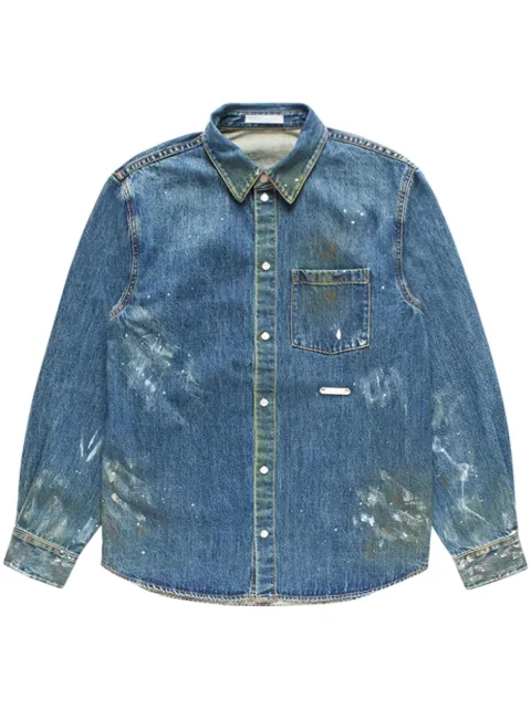 Helmut Lang chemise en jean à tache de peinture