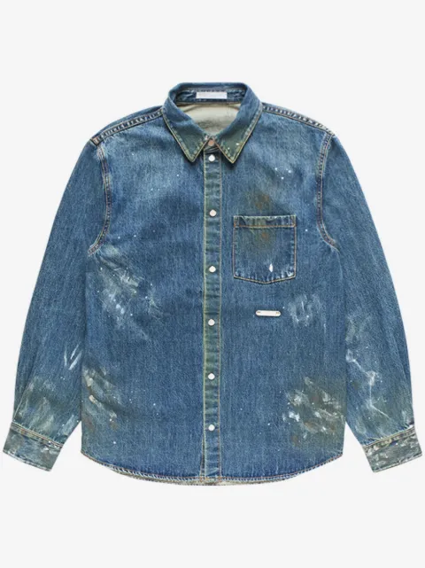 Helmut Lang 涂漆效果牛仔衬衫