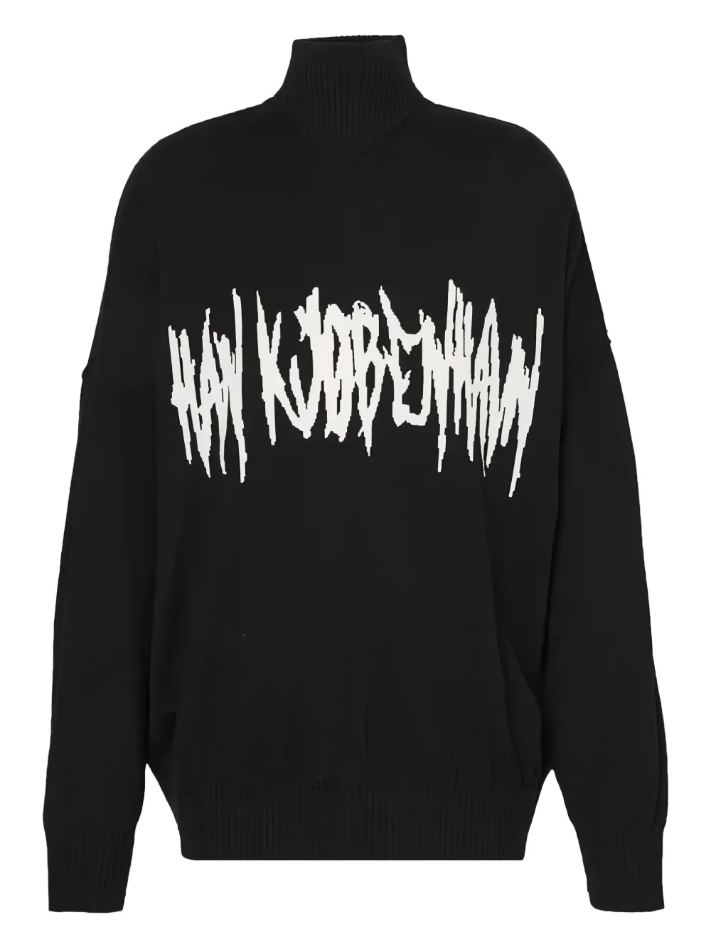 Han Kjøbenhavn intarsia-knit sweater - Zwart