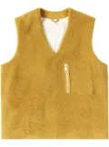 Winnie NY V-neck shearling vest - Yellow