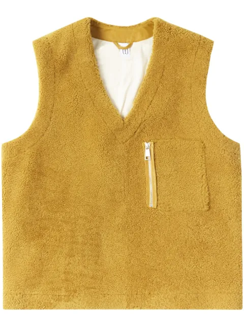 Winnie NY V-neck shearling vest 