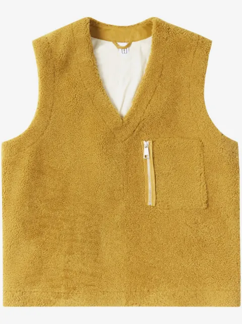 Winnie NY V-neck shearling vest 