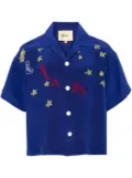 Glass Cypress NIGHTSKY SILK SHIRT Blue ""Blue""