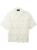 Simone Rocha SHEER RELAXED SHORT SLEEVE SHIRT WITH EMBROIDERIES Shirts White ""WHITE""