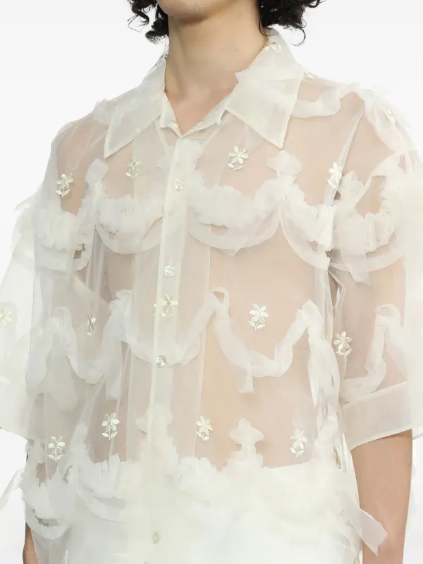 Simone Rocha Embroidered Shirt | White | FARFETCH Simone Rocha Embroidered Shirt | White | FARFETCH