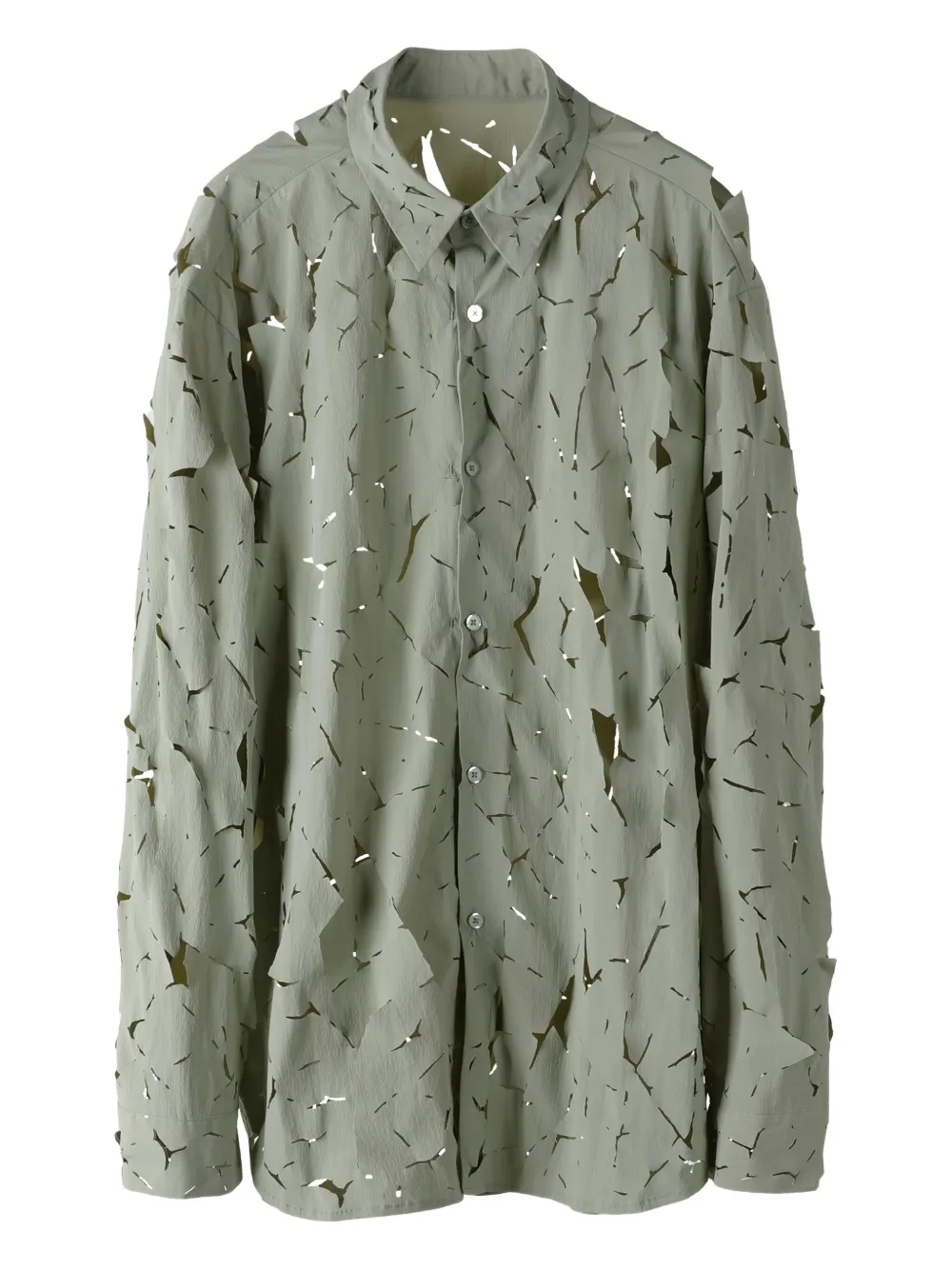 Post Archive Faction cut-out shirt Groen