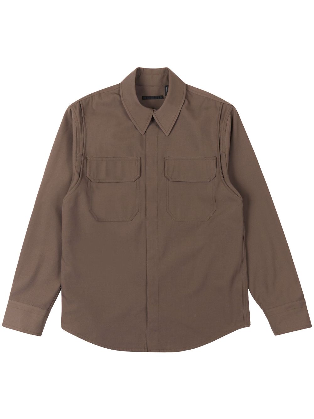 military button-down shirt