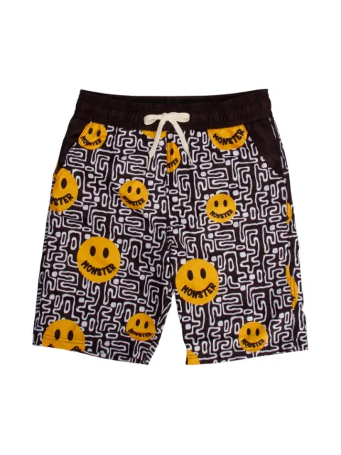 WEE MONSTER shorts de playa estampados
