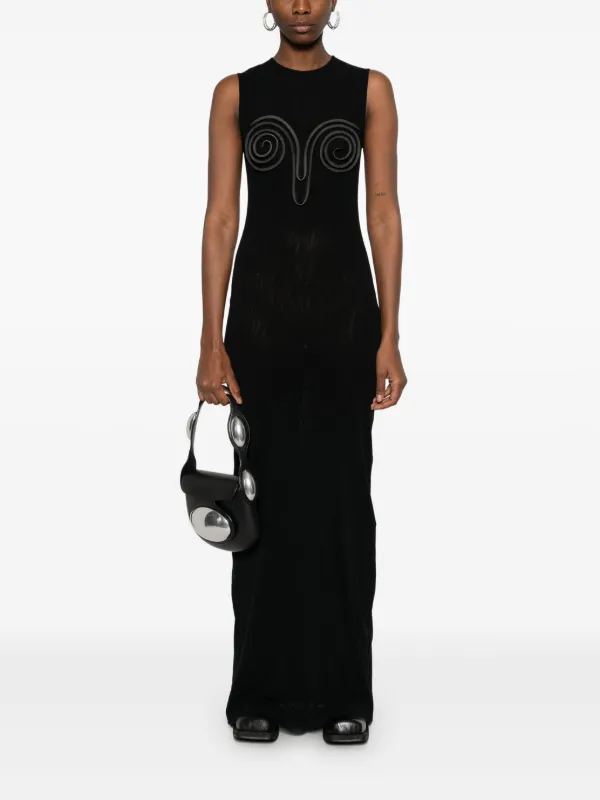 Jean Paul Gaultier Mesh Maxi Dress | Black | FARFETCH