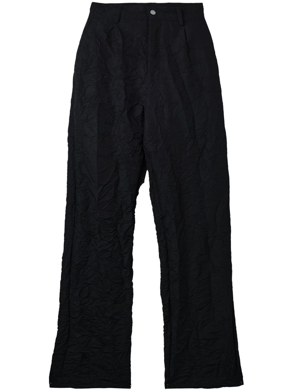 pleated wrinkled trousers