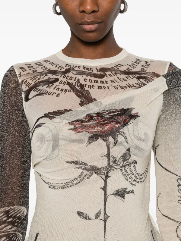 Jean Paul Gaultier Mesh Top | Neutrals | FARFETCH