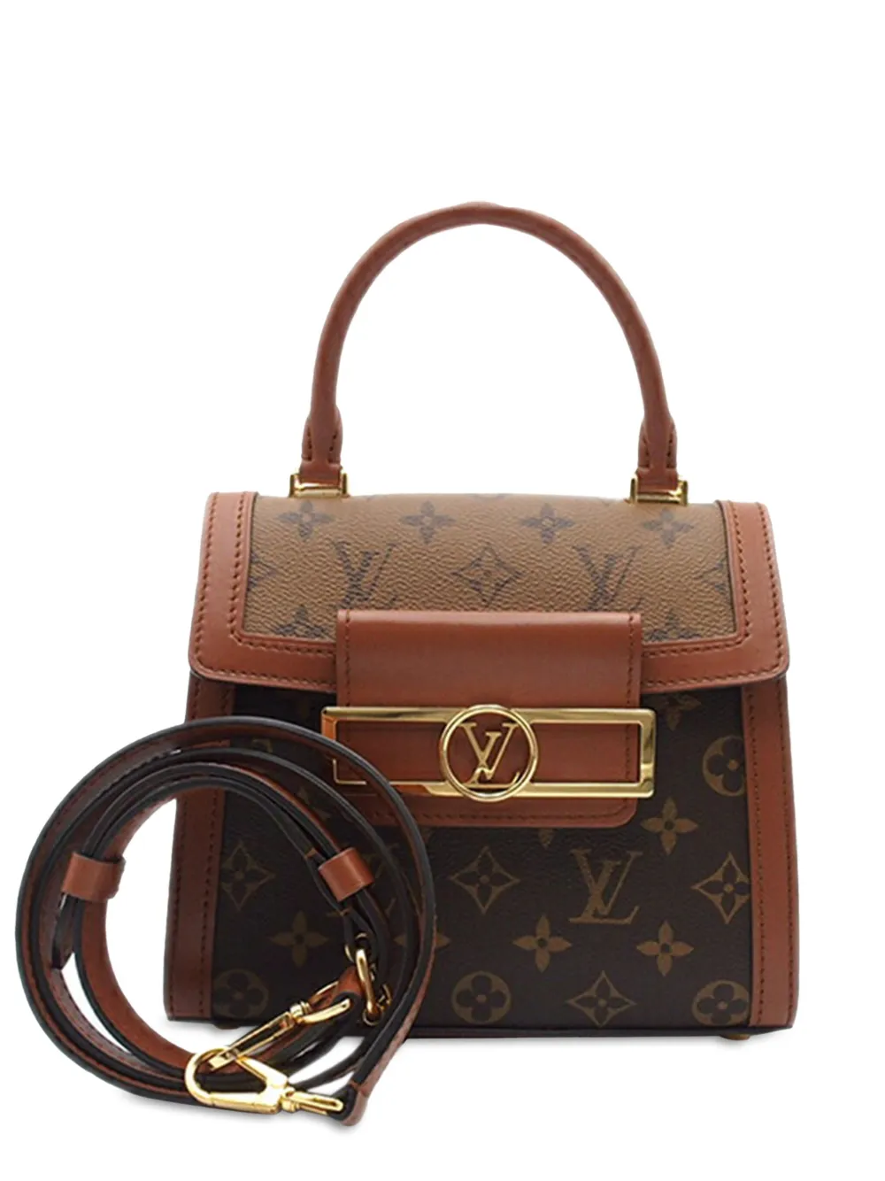 Cheap Louis Vuitton Pre-Owned 2021-2024 Monogram Reverse Dauphine Capital satchel WOMEN