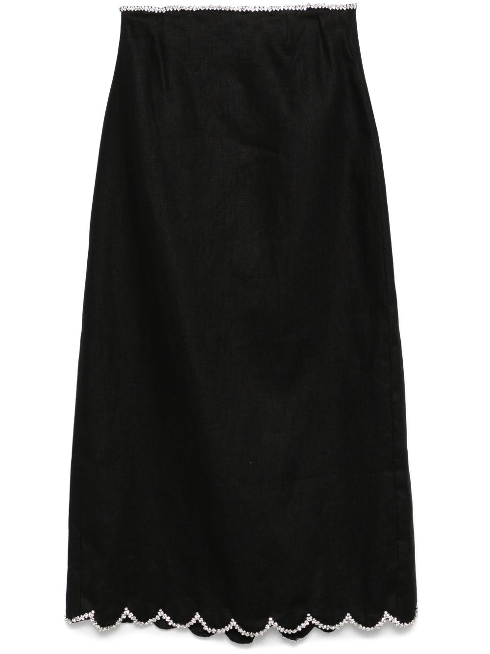 ZIMMERMANN Crush midi skirt - Black